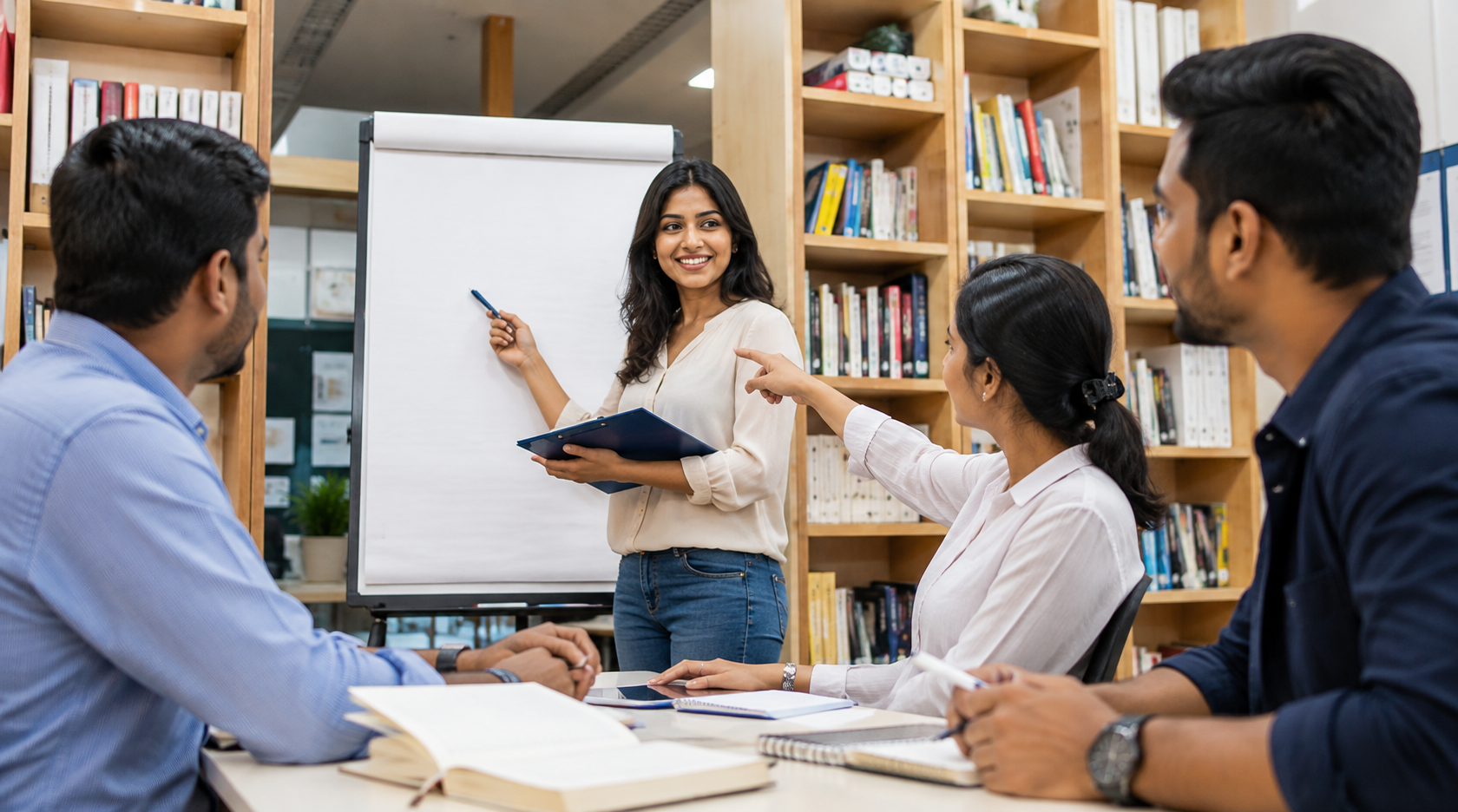 Learners in a mentor-led session